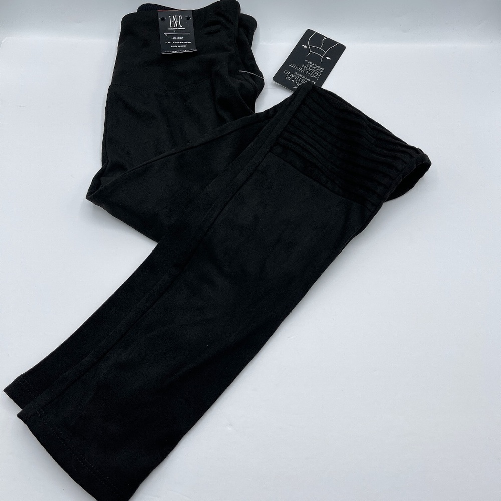 INC Women's Pintucked Soft Faux-Suede High-Waisted